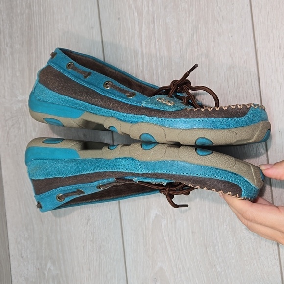 Twisted X Womens Leather Driving Moc Loafer boots shoes sz 9M - Picture 9 of 11